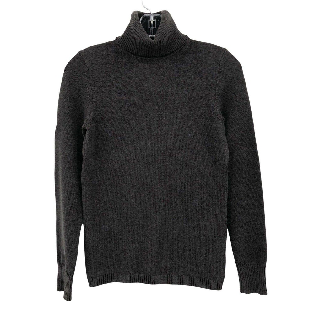 Gap Turtleneck Sweater Womens Size Small Brown 90s Y2K Long Sleeve Ribbed Cotton